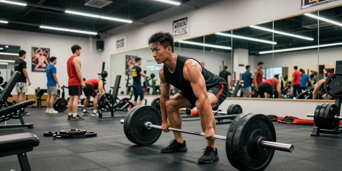 Prime Pharma Steroiden showcased in a modern fitness gym where bodybuilder lifts weights with focus and determination.